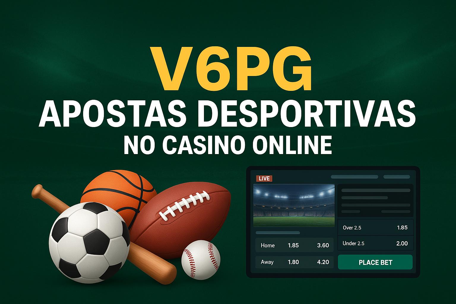 Apostas esportivas no cassino online V6PG